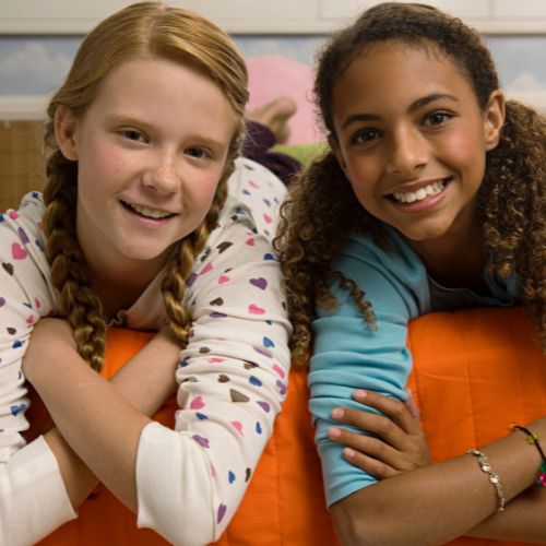 two smiling girls